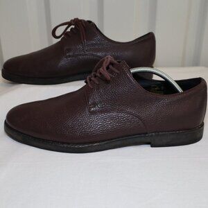 Coach Men's Derby Brown Pebbled Leather Shoes Size 11.5 Style FG2991 GUC Lace